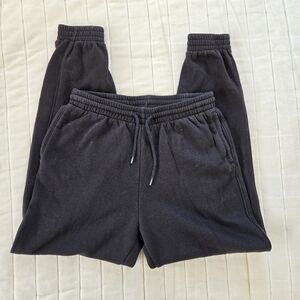 H&M Black Fleece Sweatpants with Drawstring